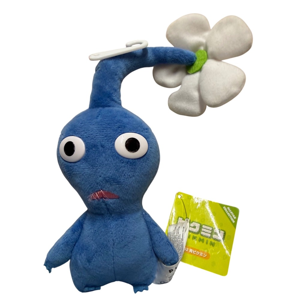 Nintendo Pikmin Blue Pikmin All Star Collection Plush San-ei Flower Tagged 6"
